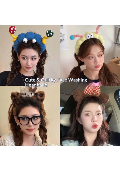 Sevimli Ilginç Sonbahar ve Kış Peluş Yı Yüz Saç Bantları Kadın Çok Yönlü Eğlenceli Yüksek Kafatası Üst Kafa Bandı Makyaj Baskı Saç Saç Kartı Saç Aksesuarları (Yurt Dışından) fiyatları