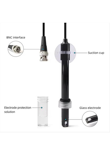 Yedek Ph Ölçer Elektrot Probu Kontrol Cihazı Bnc Konnektör Tampon Tozu ile 75 cm (Yurt Dışından) fırsatları