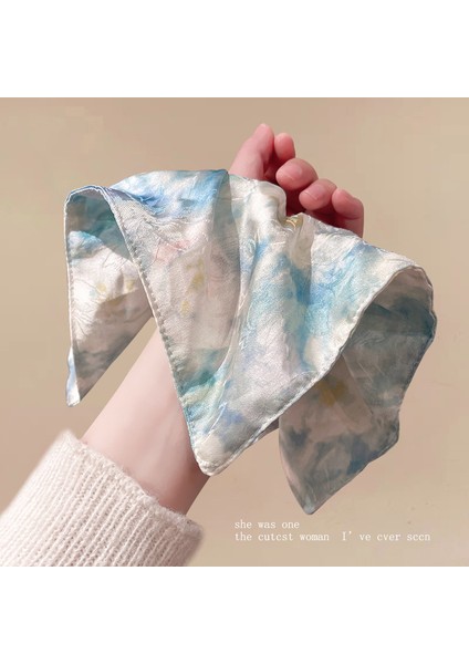 Yeni Çin Halo Kare Eşarp Büyük Saç Bandı Kadın Modelleri Büyük Kıdemli Anlamda Kare Kafa Bandı Düşük At Kuyruğu Saç Ipi Saç Aksesuarları (Yurt Dışından)