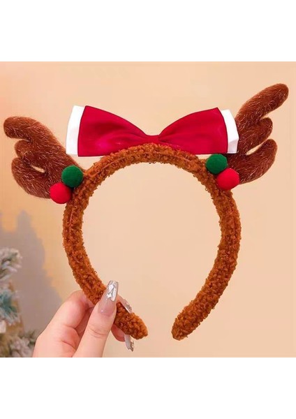 Sevimli Ilginç Sonbahar ve Kış Peluş Yı Yüz Saç Bantları Kadın Çok Yönlü Eğlenceli Yüksek Kafatası Üst Kafa Bandı Makyaj Baskı Saç Saç Kartı Saç Aksesuarları (Yurt Dışından)