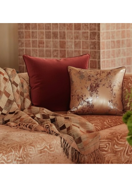 Hera, Desenli Kadife Çift Taraflı Kırlent Kılıfı modelleri