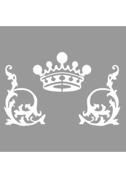 Artikel Taç ve Köşe Desenler Stencil Tasarımı 30 x 30 cm modelleri