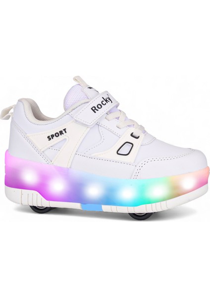 PATENLİ CIRTLI IŞIKLI SPOR AYAKKABISI 4 TEKERLEKLİ PATEN –IŞIKLARI ON/OFF Tuşlu modelleri