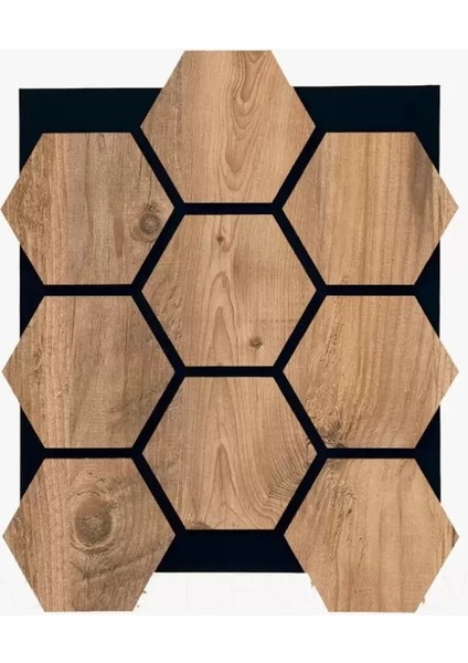 Atlantik Çam Altıgen Akustik Duvar Paneli