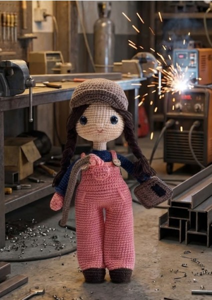 Kaynakçı Elif – El Yapımı Örgü Amigurumi Bebek