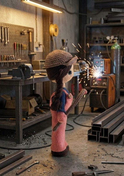 Kaynakçı Elif – El Yapımı Örgü Amigurumi Bebek fiyatları