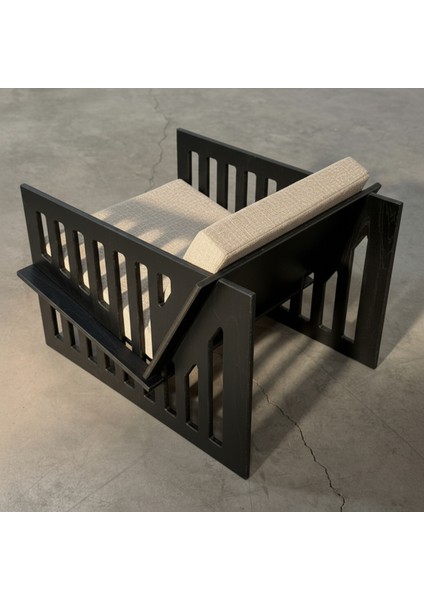 Siyah Berjer Siyah Kontrplak Geçme Sistem Modern Koltuk – Vizon Keten Minderli Dış Mekân Dayanıklı fırsatları