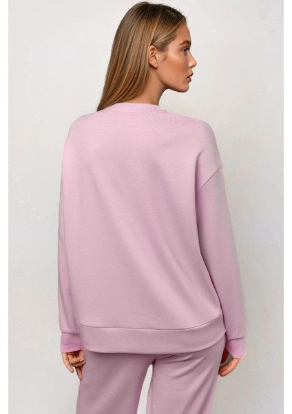 Kadın Modal Touch Basic Sweatshirt Allık Pembe modelleri
