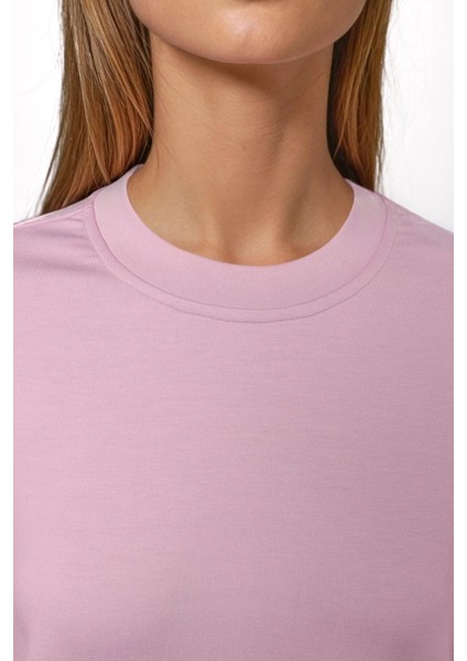 Kadın Modal Touch Basic Sweatshirt Allık Pembe