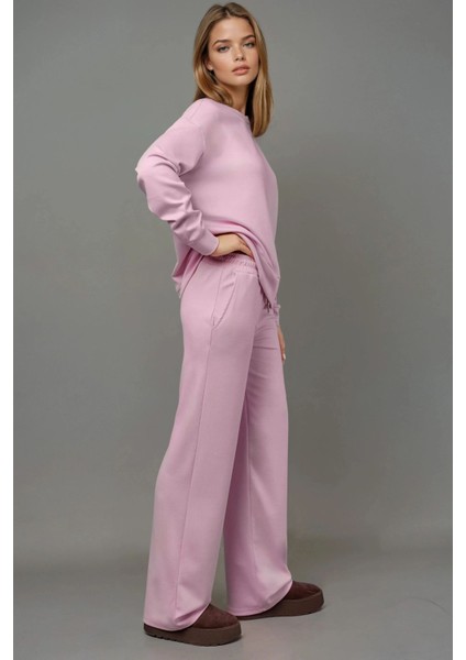 Kadın Modal Touch Basic Sweatshirt Allık Pembe