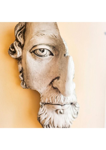 Yarım Yüz Zeus Duvar Büstü, Yunan Mitolojik Duvar Sanatı, Zeus Duvar Büstü, Antik Duvar Heykeli modelleri