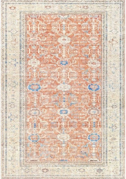 Konfor Antico 2351 Pamuk Tabanlı Yıkanabilir Otantik Vintage Klasik Eskitme Halı modelleri