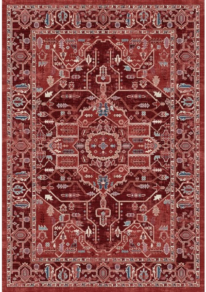 Konfor Antico 2353 Pamuk Tabanlı Yıkanabilir Otantik Vintage Klasik Eskitme Halı modelleri