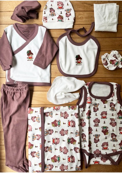 Sevimli Mantarlar Temalı 10 'lu Hastane Çıkışı -Kahve