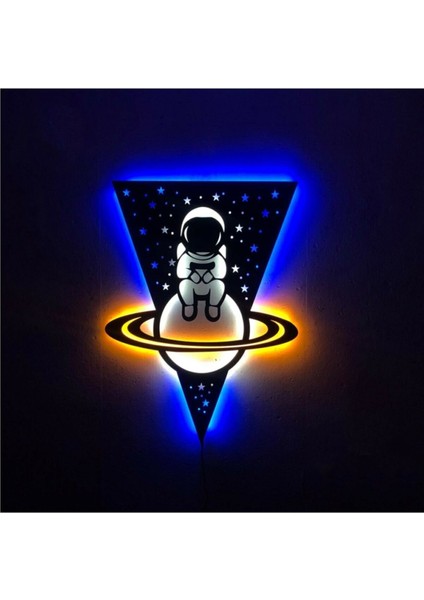 LED Işıklı Astronaut Tablo