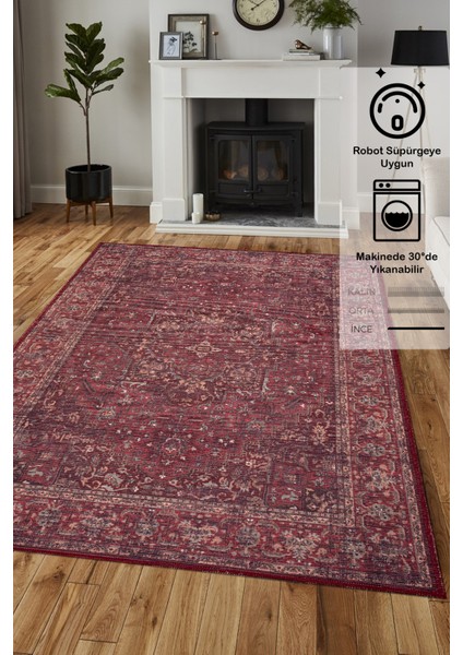 Konfor Antico 2310 Pamuk Tabanlı Yıkanabilir Otantik Vintage Klasik Eskitme Halı