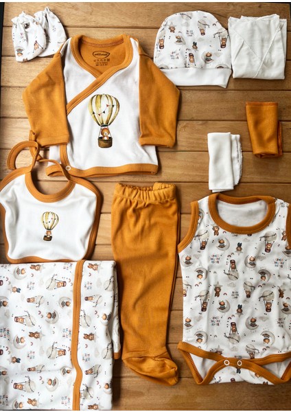 Balonlu Hayvan Temalı 10 'lu Hastane Çıkışı Erkek-Turuncu