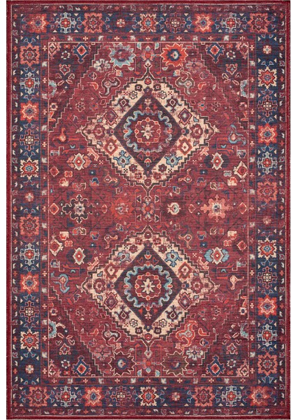 Konfor Antico 2307 Pamuk Tabanlı Yıkanabilir Otantik Vintage Klasik Eskitme Halı modelleri