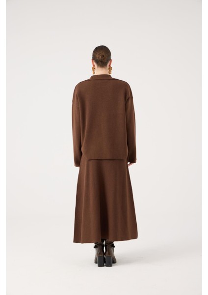 Beli Lastikli Uzun Zoi Triko Etek Kahve indirimleri