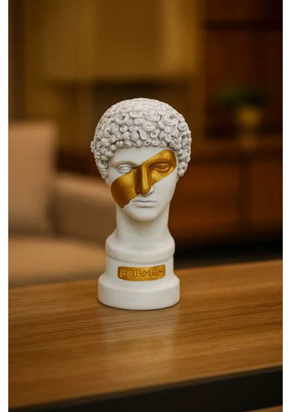 Dekoratif Hermes Heykel - Beyaz Renk - Gözü Gold fiyatları