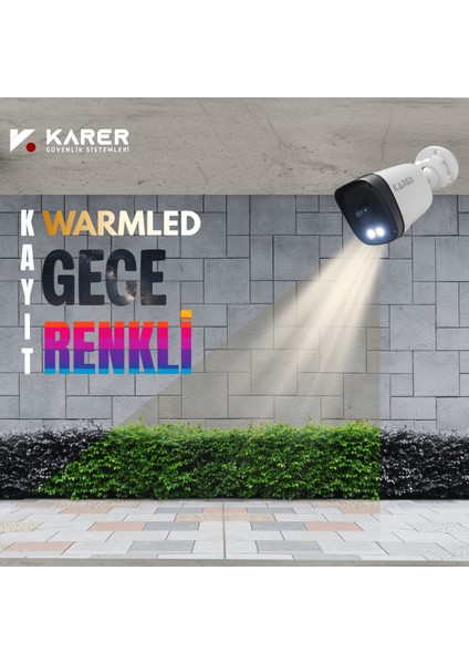 Exitcam-6'li Ahd Güvenlik Kamera Seti-Gece Renkli- Su Geçirmez modelleri