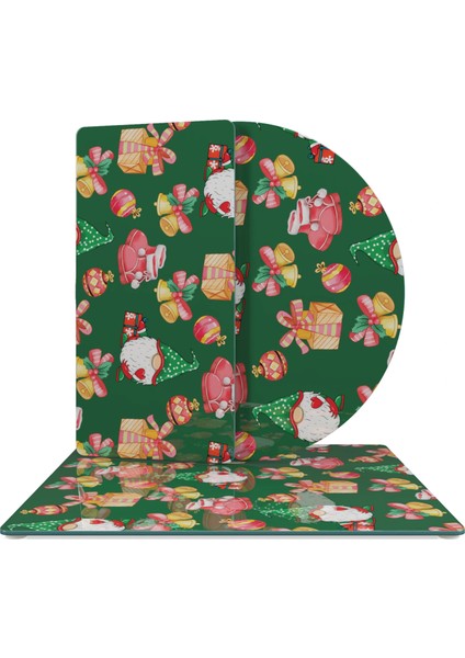 Cam Sunum Servis Tabağı 3'lü Karma Set Noel Yılbaşı Desenli fiyatları