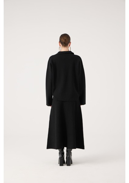 Beli Lastikli Uzun Zoi Triko Etek Siyah indirimleri