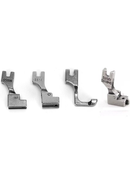 Sanayi Tipi Düz Dikiş Makinesi Gizli Fermuar Ayakları – 4'lü Set