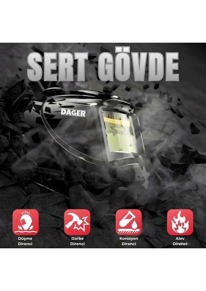 MERDE Otomatik Kararan Colormatik Kaynak Maskesi – Ayarlanabilir Kararma Seviyesi, Geniş Görüş, Profesyonel TIG MIG MMA Uyumlu Maske