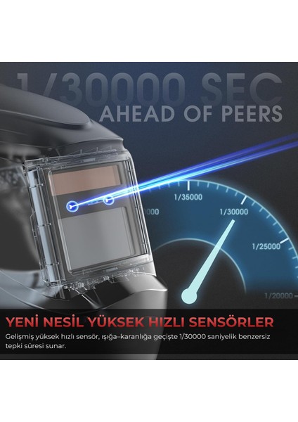 MERDE Otomatik Kararan Colormatik Kaynak Maskesi – Ayarlanabilir Kararma Seviyesi, Geniş Görüş, Profesyonel TIG MIG MMA Uyumlu Maske