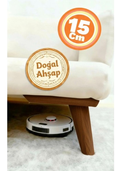 1. Sınıf Gürgen Ağacı 15 cm Koyu Ceviz Mobilya Kanepe Koltuk Tv Ünitesi Yükseltme Ayakları