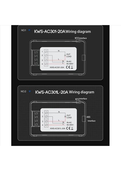 2x Dijital Ekran Akım Voltmetre 50-300V Ac Wattmetre Çok Funcektif Elektrik Ölçer Güç Dedektörü Ac 20A (Yurt Dışından)