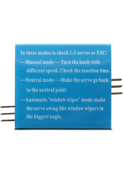 10X Servo Test Cihazı Ccpm Tutarlılık Ana Denetleyicisi 3ch 4 8-6V (Yurt Dışından) indirimleri