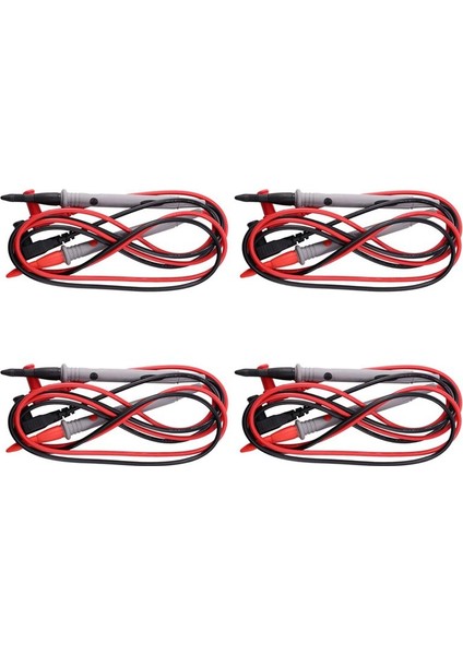 Voltmetre Ohmmeter Multimeter Amperemetre Için 4 Çifti Kordon Test Cable (Yurt Dışından)