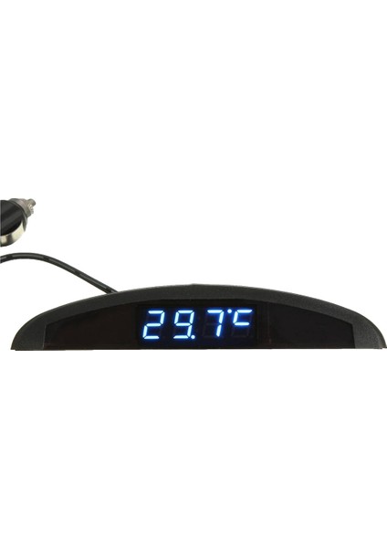 3&#39 Ü 1 Arada Araba 12V Dijital LED Voltmetre Voltaj Sıcaklık Izleme Termometresi Mavi (Yurt Dışından) fiyatları
