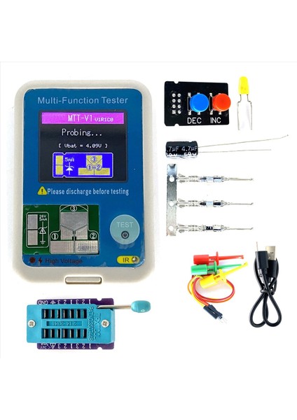 Mtt-V1 Diyot Triod Mos/pnp/npn Kapasitör Direnç Transistör Için Yüksek Hassas Transistör Test Cihazı Multimetre (Yurt Dışından) fırsatları