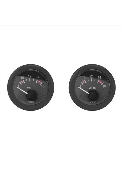 2x Vdo Voltaj Göstergesi 12V Vdo Pil Voltmetre Ünitesi Voltmetre Cihaz Aksesuarları (Yurt Dışından)