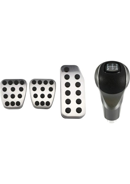 Honda Civic 06-11 Için 5 Vitesli Vites Değiştirme Düğmesi Sopalı Pedallar Gaz Fren Debriyajlı Plaka Kapağı Kapak (Yurt Dışından)