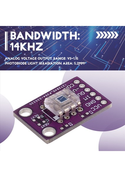 OPT101 Işık Analog Işık Yoğunluğu Modülü Tek Çipli Fotoelektrik Diyot 14KHZ CJMCU-101 (Yurt Dışından) fırsatları