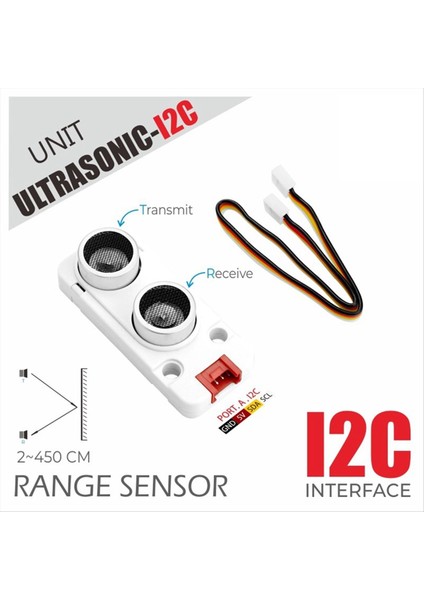 M5STACK Ultrasonik Mesafe Ünitesi Için I2C Ultrasonik Mesafe RCWL-9620 Hassas Kolay Entegrasyon (Yurt Dışından) fiyatları