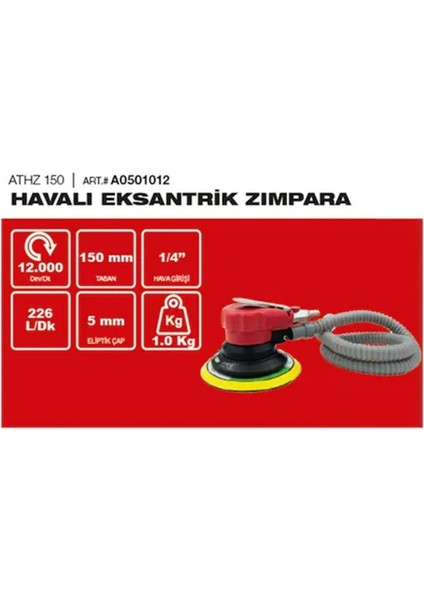 Athz 150 Havalı Eksantrik Zımpara (A0501012)