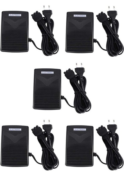 5x Ev Dikiş Makinesi Ayak Kontrol Güç Kablosu Kontrolü Ab Fişi 200-240V Siyah (Yurt Dışından)