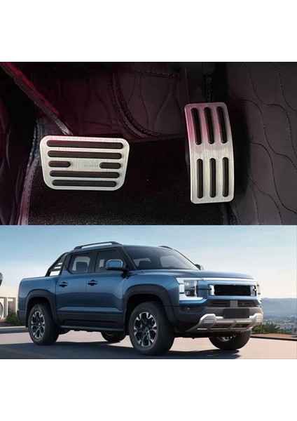 Byd Shark Için 6 2024 2025 Alüminyum Hızlandırıcı Pedal Fren Kaymaz Mat Kapak Araba Sporu Iç Aksesuarları (Yurt Dışından) fiyatları