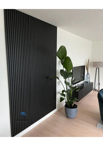 Akyürek Lb 3771 Model Bute Mat Siyah Renk Dekor Profil Duvar Kaplama Panel Lambri