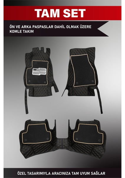 Ford Tourneo Courier (2014-2023) 8d Deri Havuzlu Oto Paspas | Tam Koruma,araca Özel & Hızlı Montaj modelleri