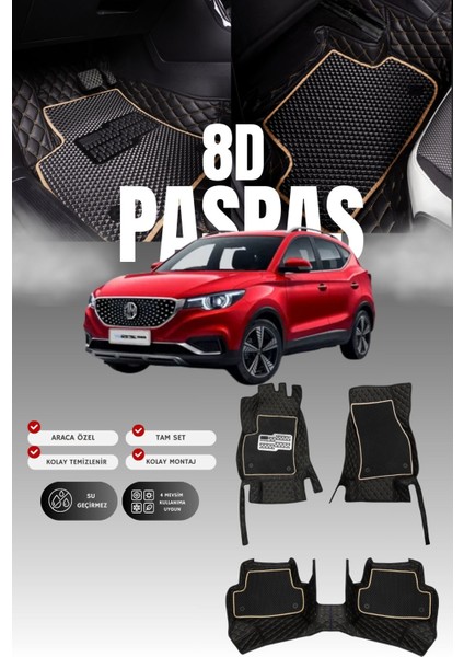 Mg Zs (2018-2024) 8d Deri Havuzlu Oto Paspas | Tam Koruma,araca Özel Kesim & Hızlı Montaj