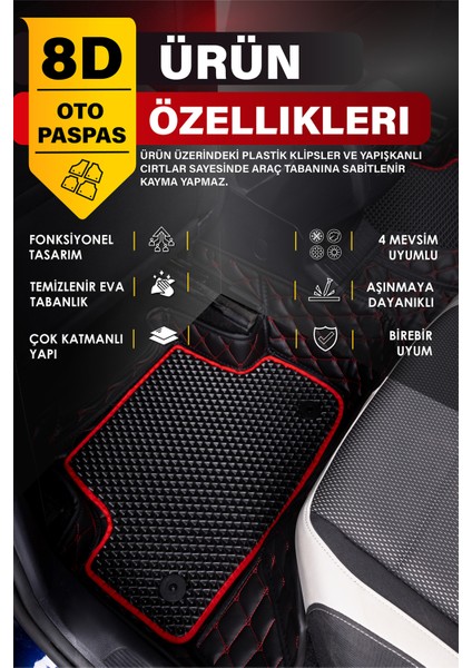 Nissan X-Trail (2014–2021) 8d Deri Havuzlu Oto Paspas | Tam Koruma,araca Özel & Hızlı Montaj