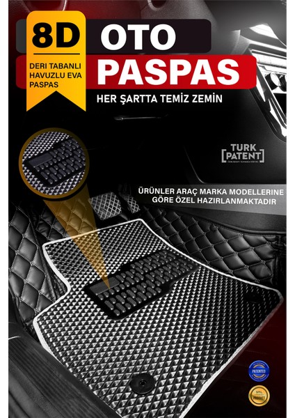 Skoda Kamıq (2019 ve Sonrası) 8d Deri Havuzlu Oto Paspas | Tam Koruma,araca Özel & Hızlı Montaj fiyatları
