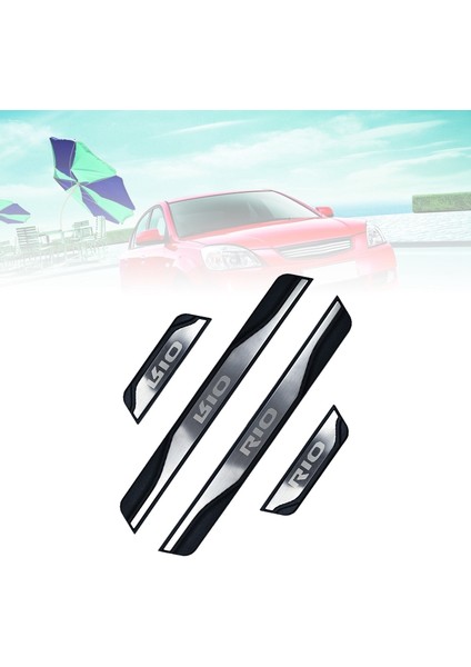 Paslanmaz Kapı Sill Kick Scuff Plaka Koruyucuları Kia Rio Için Koruma Kapağı Araba Stil 3 4 X-Line 2017-2020 (Yurt Dışından) fiyatları