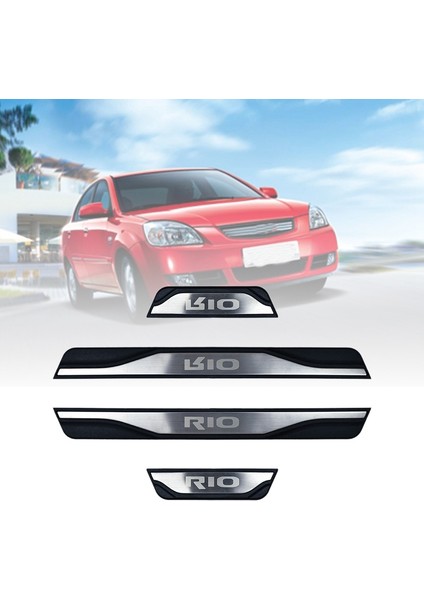 Paslanmaz Kapı Sill Kick Scuff Plaka Koruyucuları Kia Rio Için Koruma Kapağı Araba Stil 3 4 X-Line 2017-2020 (Yurt Dışından) indirimleri